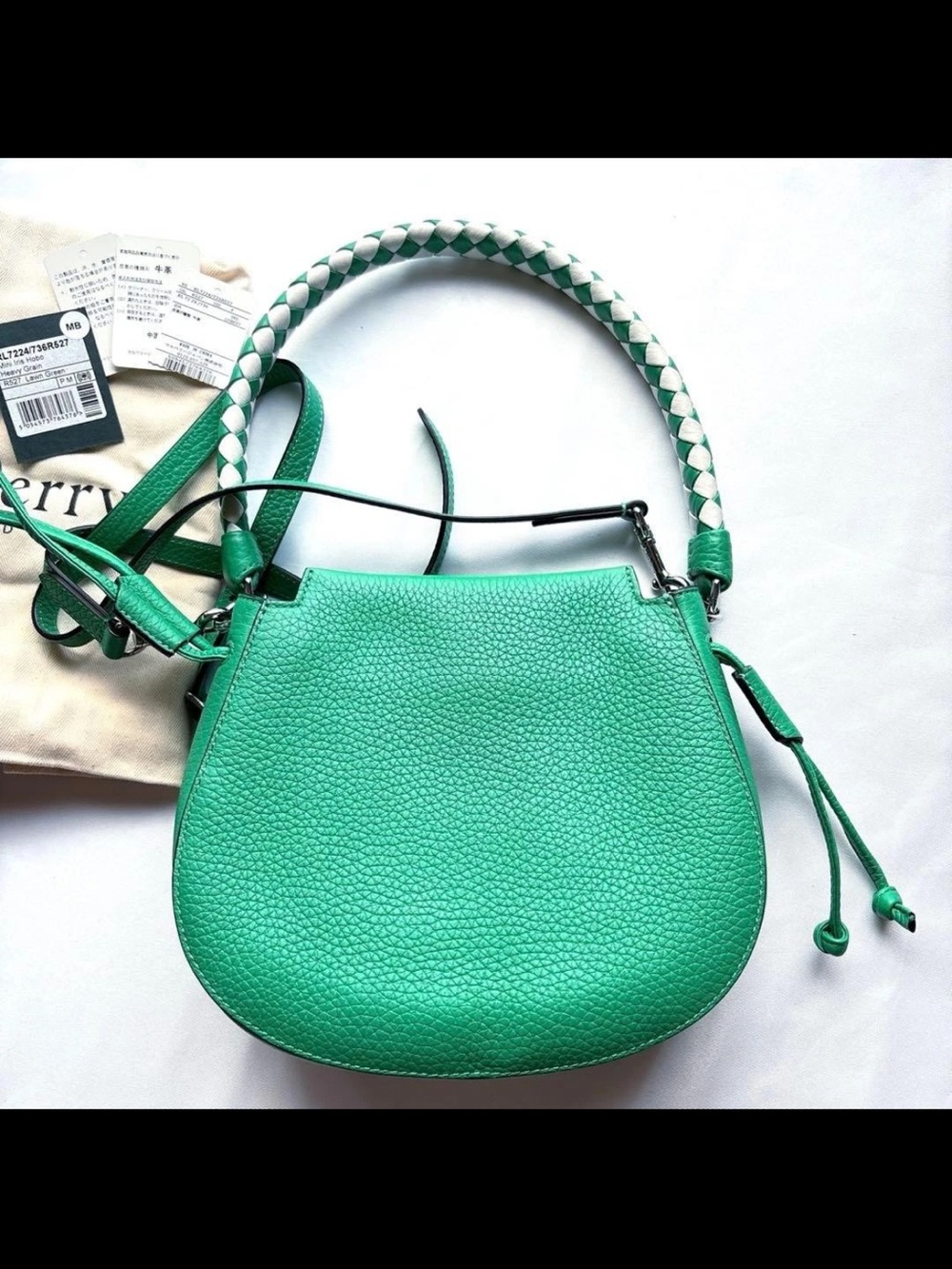 Mulberry Pebbled Leather Shoulder Bag in Emerald Green - Picture 10 of 14